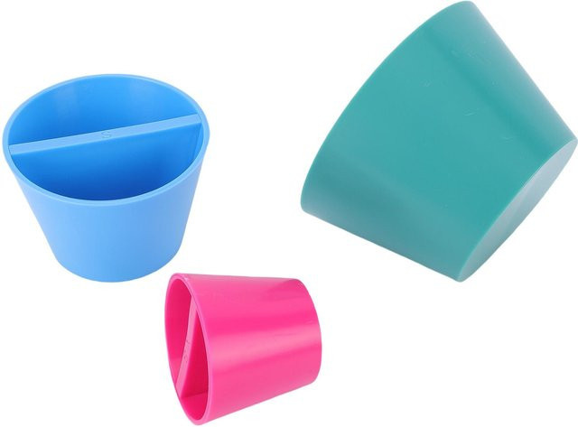 KONNWEI Töpferwerkzeug Set mit 3 Kegel-Keramikformern und 10 Wildlederstoff-Fixierungen in Blau und Multicolour - Bild 1