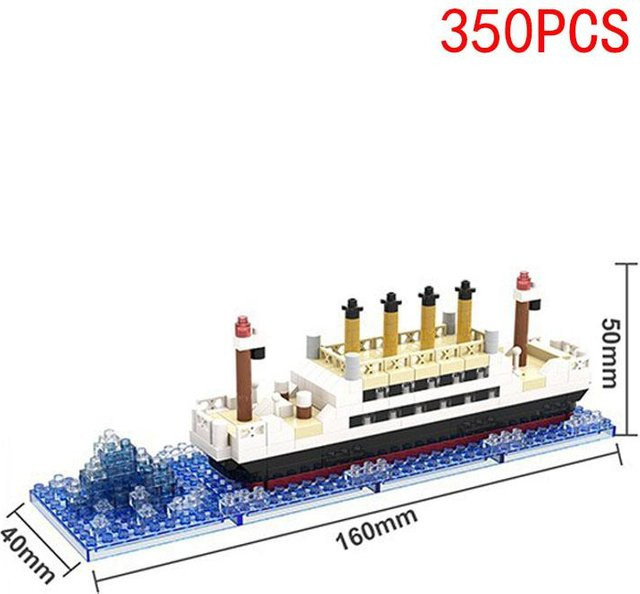 Yiran toy Titanic Mikro Mini Bausteine Kreuzfahrtschiff Boot ab 14 Jahren - Bild 1