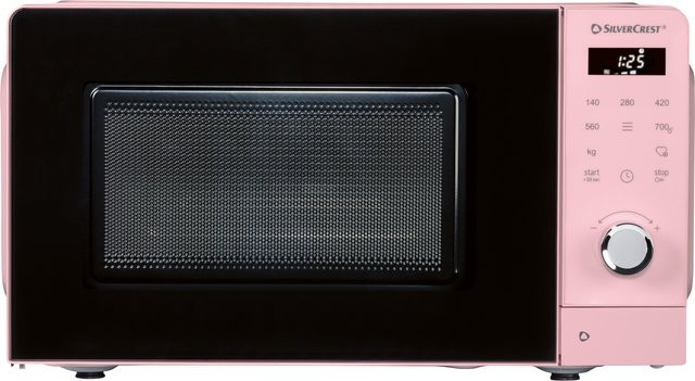 SILVERCREST Mikrowelle SMWC 700 D2 Solo in Pink mit Automatikprogrammen und 700 Watt Leistung, B/T/H: 44,6 x 33,8 x 24,1 cm - Bild 1