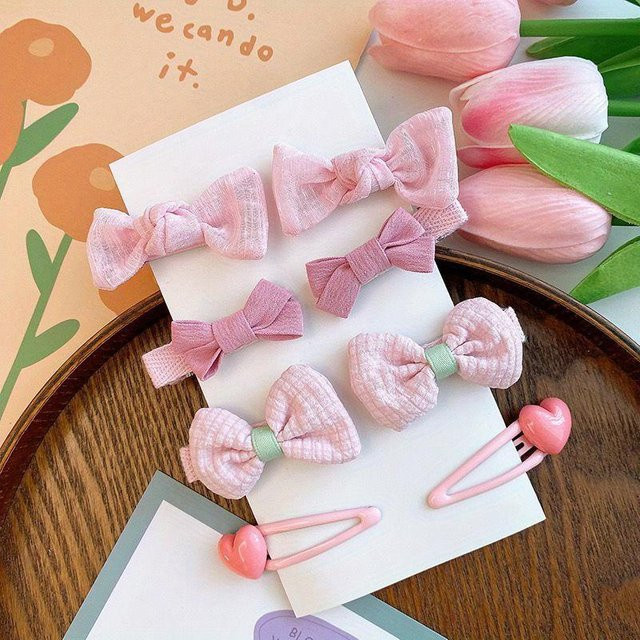 Haarnadeln, Rosa, Plaid Bowknot, Spitze, Blume, Kinder - Bild 1