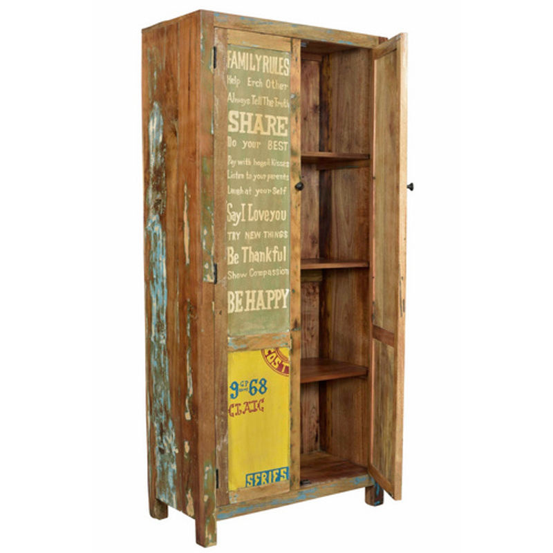 SIT Schrank SPEEDWAY aus Altholz, 2-türig, bunt, B/T/H: 80 x 40 x 180 cm - Bild 5