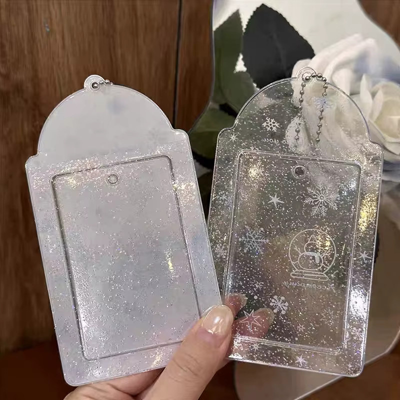 Transparenter Fotokartenhalter aus Kunststoff für Idol-Fotokarten, Postkarten und Ausweise, Weiß, Breite: 7,6 cm - Bild 2