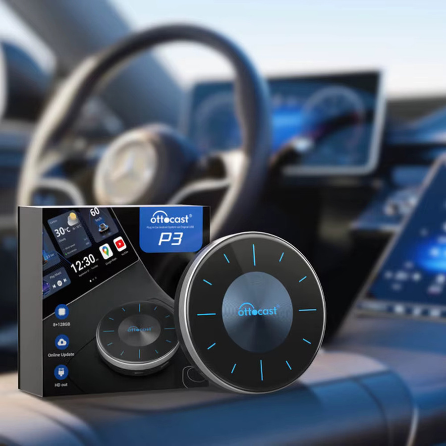 OTTOCAST P3 Android AI Box mit HDMI Out für Wireless CarPlay und Android Auto in Schwarz - Bild 6