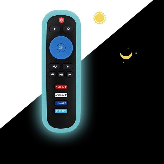 Stoßfeste Silikon-Schutzhülle in Rot für TCL Roku TV 3600R RC280 Fernbedienungen mit Anti-Verlust-Fluoreszenz-Funktion - Bild 1