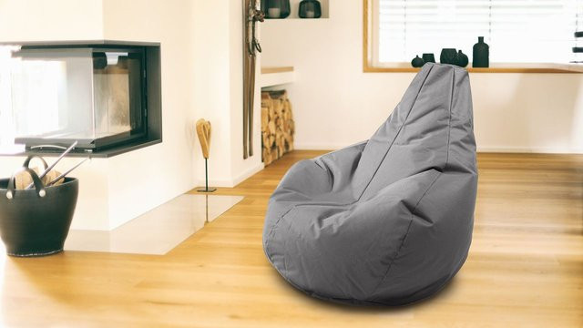 Kinzler Sitzsack Gamer Outdoor wasserabweisend, Farbe: Anthrazit, B/T/H: 100 x 100 x 100 cm - Bild 1