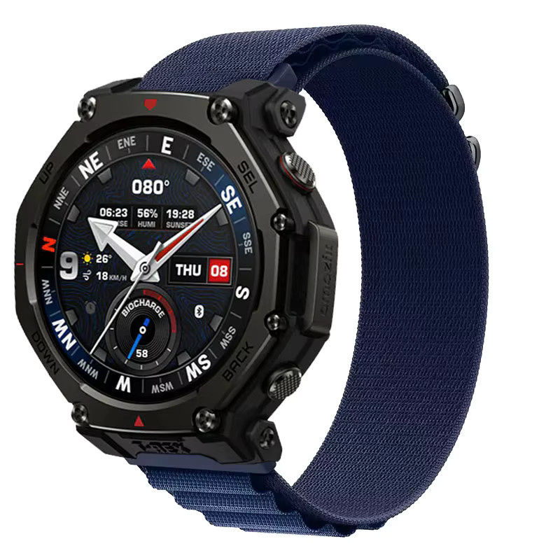 Amazfit Uhrenarmband Nylon, Schwarz, 22 mm, Unisex - Bild 2