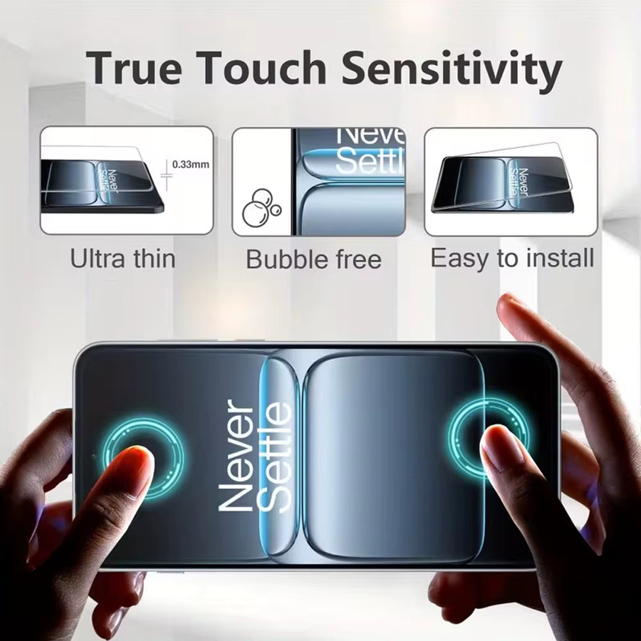 Set aus 1 bis 3 staubfreien Displayschutz-Glasfolien für OnePlus Modelle in Transparent - Bild 2