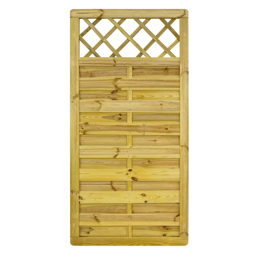 GartenLand Dichtzaun VARIO MASSIV Gerade mit Rankgitter aus Kiefer Holz in Grün, B/H: 90 x 180 cm, kesseldruckimprägniert und blickdicht - Bild 2