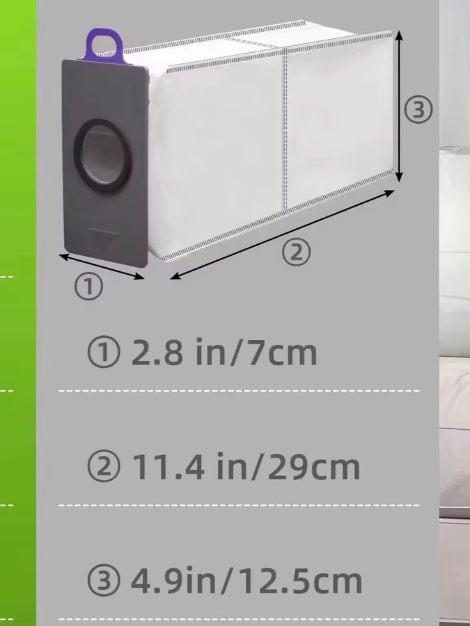 Heloxyo Staubsaugerbeutel für Narwal Flow Kompaktstation J5X 002 in Weiß - Bild 2