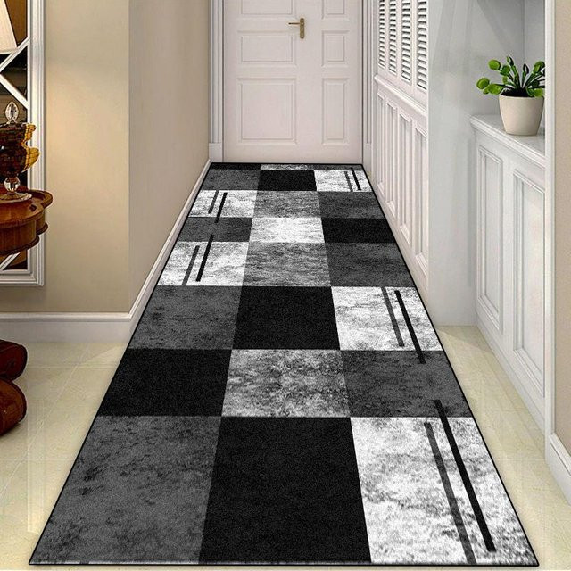 Moderner Flurteppich Karpetti mit geometrischem Design, rutschfest und waschbar, B/T: 160 x 200 cm - Bild 1