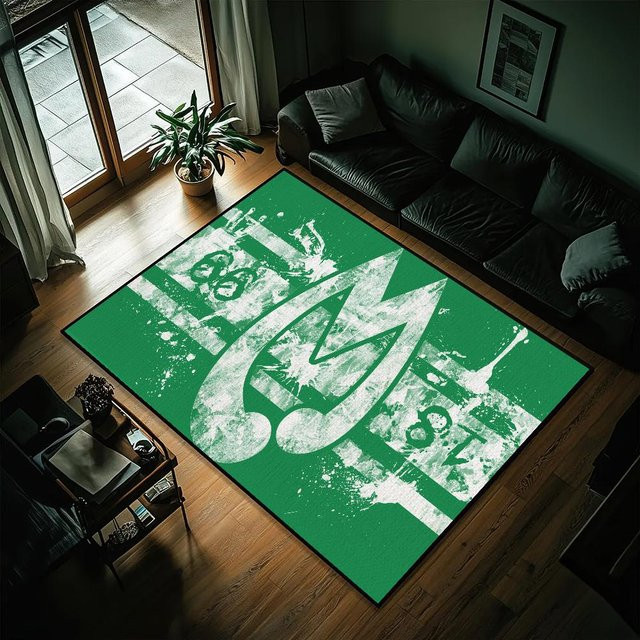 Karpetti Fußmatte Werder Bremen Logo, grün, rutschfest und waschbar, B/T: 90 x 60 cm - Bild 1