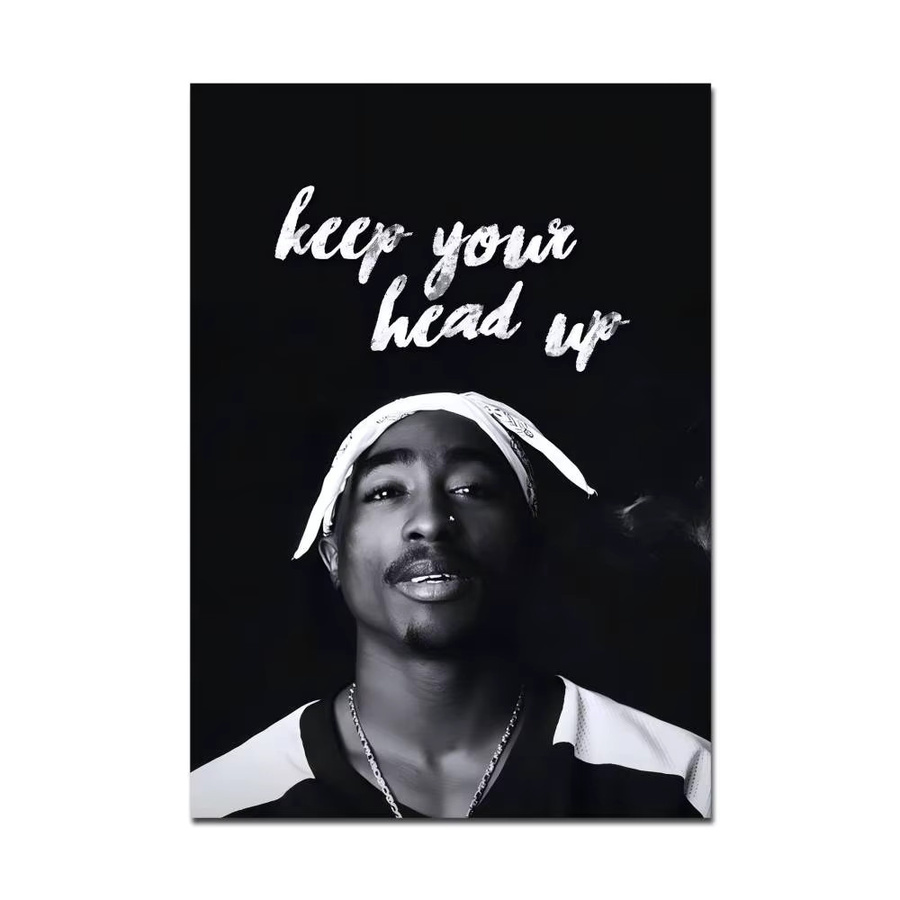 Tupac Shakur Vintage Poster Retro Wandkunst als grafisches Portrait für deine Wanddekoration - Bild 6