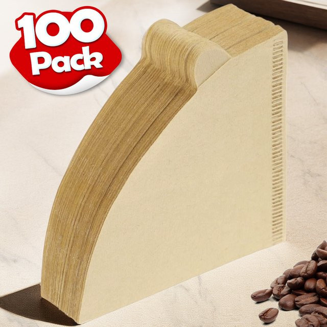 Leeseph Kaffeefilter 01 und 02 als Einwegfilter aus natürlichem Papier in Beige zum Übergießen und für Tropfkaffeemaschinen - Bild 1