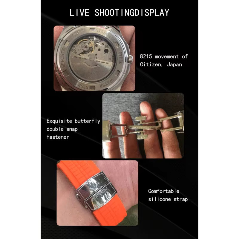 Specht&Sohne Armbanduhr, Automatik, Edelstahl, Grün, Saphirglas, Herren - Bild 2