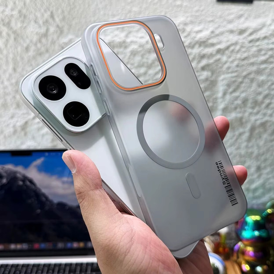 Candy MagSafe Schutzhülle für OPPO Find X9, X8, X7 Ultra Pro und X8S Plus, matte transparente Hartschale, Grau - Bild 1