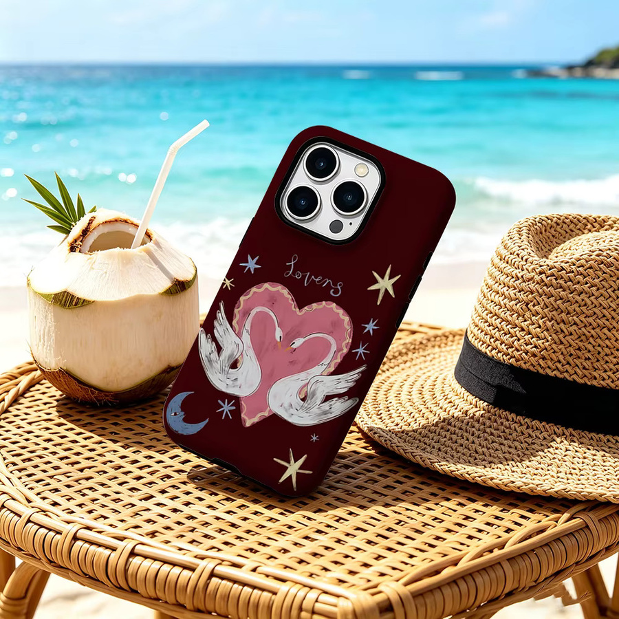 CaseChic Schutzhülle Celestial Lovers mit mattem Bumper und MagSafe Kompatibilität für iPhone 17 16 15 14 Plus Pro Max, Stoßfest, Mehrfarbig - Bild 3