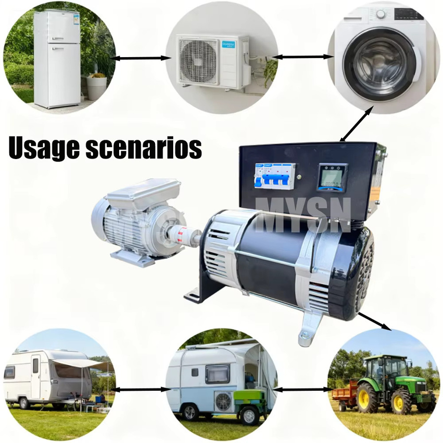 MYSN Tragbarer Permanentmagnet-Generator 100KW 380V 50Hz Dynamo für Windturbinen, Outdoor und Heimgebrauch - Bild 5