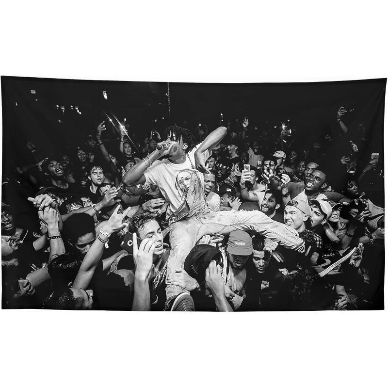 Playboi Carti Live-Konzert Wandteppich von JMG Household Supplies, schwarzer Wandbehang aus Polyester mit 2D-Druck, Breite: 40 cm, Höhe: 60 cm - Bild 3