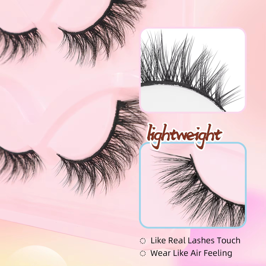 Batownly Künstliche Wimpern, Black, 5 Paar, Unisex - Bild 2