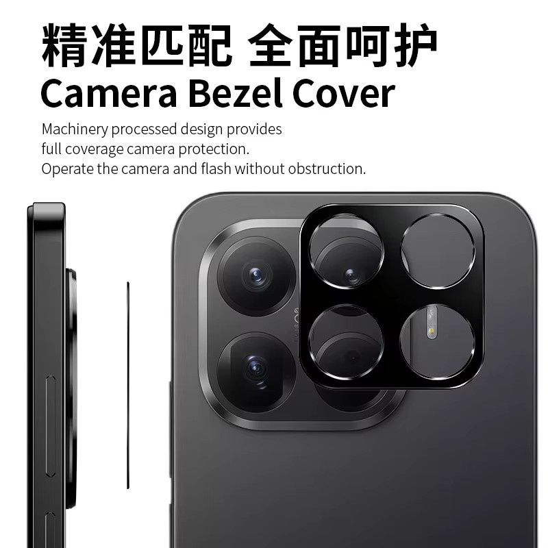 Aluminium Metall Rückkamera-Objektivschutz für Xiaomi 17T Pro und 15T Pro in Schwarz - Bild 2
