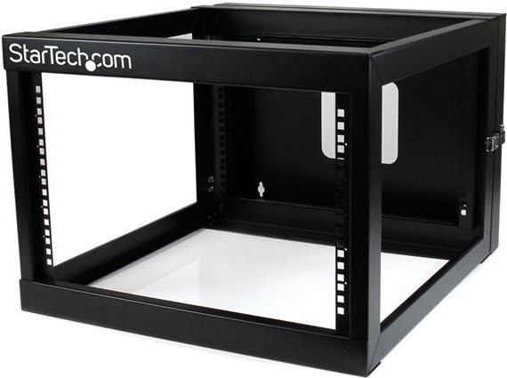 StarTech.com Offenes 6U Wandmontage-Server-Rack mit Scharnier, Schwarz, 55,90 cm (22) - Bild 1