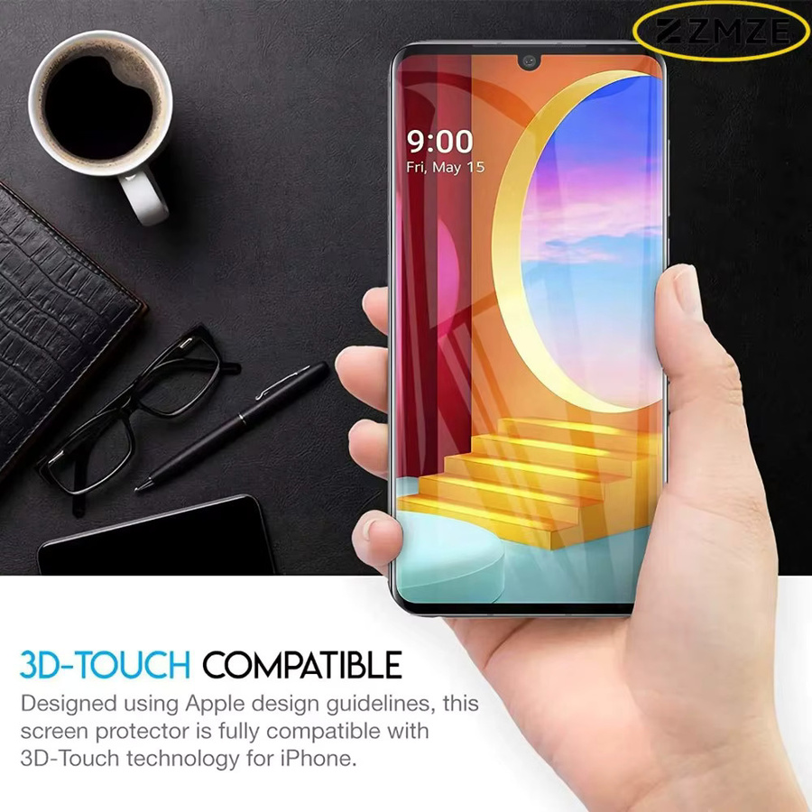 3D gebogenes Displayschutzfolie aus gehärtetem Glas für LG Velvet und LG Velvet 5G UW, transparent, 3/4 Stück Set - Bild 3