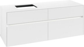 V&B Waschtischunterschrank Collaro in Weiß mit LED-Beleuchtung B: 140 cm, T: 54,8 cm, H: 50 cm - Bild 1