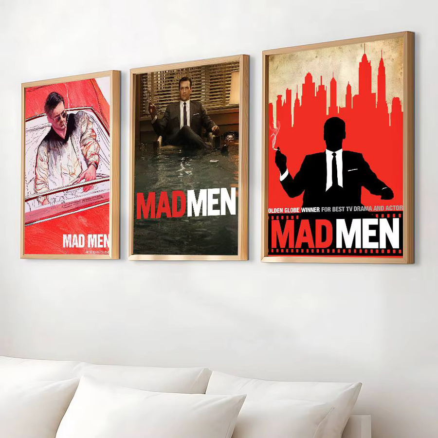 M-Mad M-Men Film Poster Leinwanddruck Modernes Wandbild für Wohnzimmer und Schlafzimmer Multicolour - Bild 3