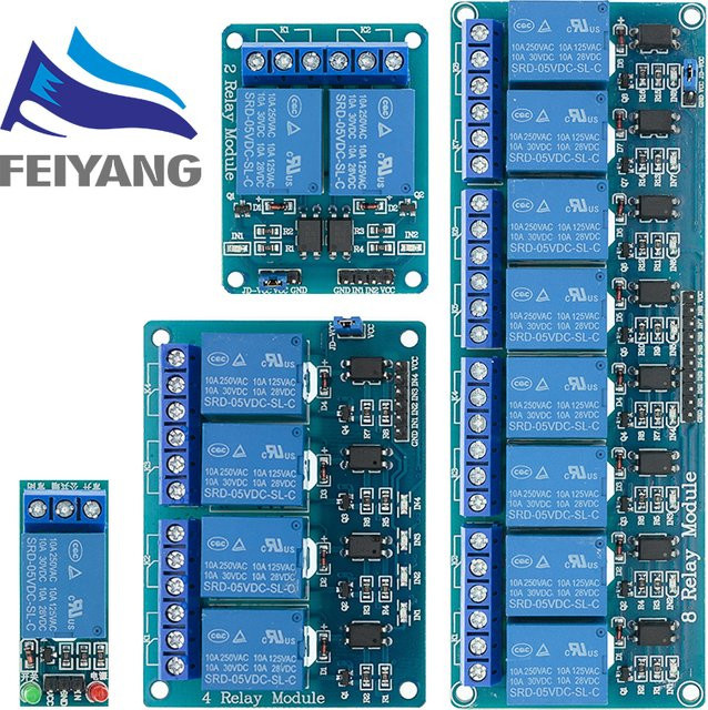 SAMIROB 5V 1 2 4 8-Kanal-Relaismodul mit Optokoppler in Blau für Arduino - Bild 1
