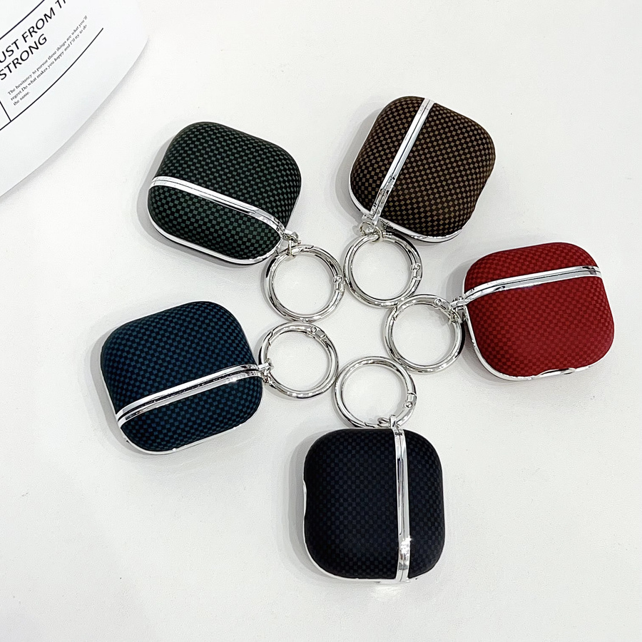 Luxus Carbon Faser Leder Muster Schutzhülle für Apple AirPods, AirPods Pro, AirPods Pro 2 und AirPods 3 in Schwarz und Rot - Bild 3