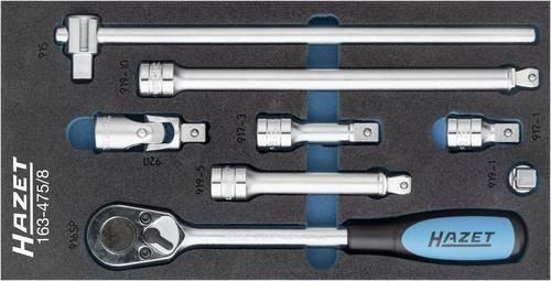 Hazet Steckschlüsselsatz 163-483/33, 33-teilig, 3/8 Zoll, Innen-Vierkant Robertson 10 mm, Farbe Silber - Bild 2