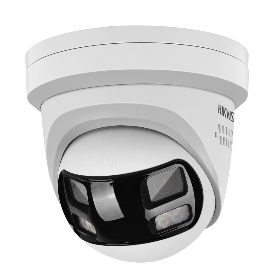 Hikvision DS-2CD2387G3P-LIS2UY/SL Turret-Netzwerkkamera mit 4K 8MP Auflösung, 180 Grad Panorama, Smart Hybrid Light und ColorVu Technologie in Weiß - Bild 4