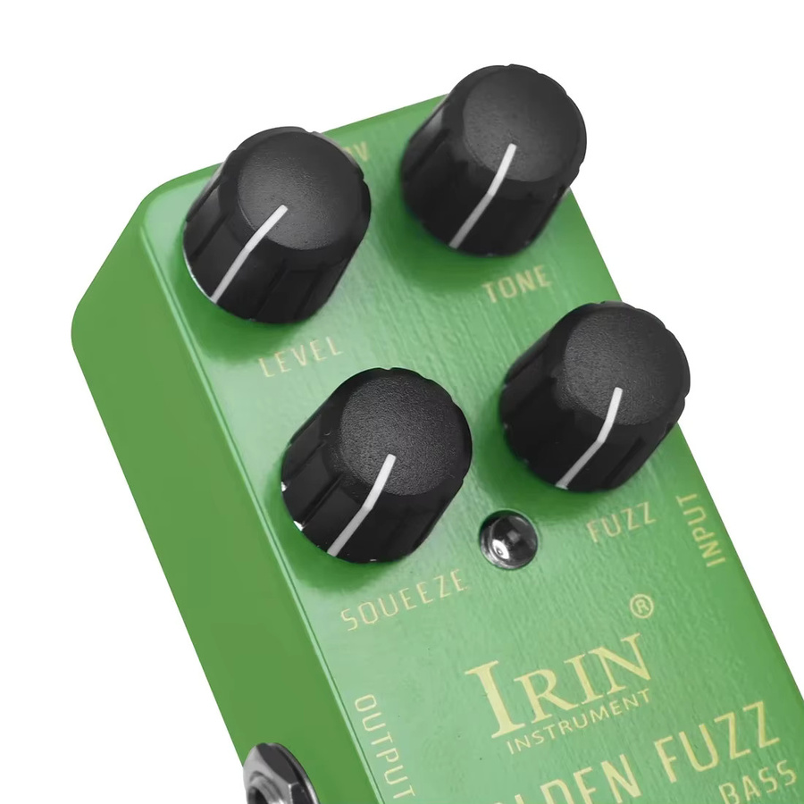 Irin RS-20 Golden Fuzz Bass Effektpedal in Gold und Grün für E-Gitarren und Bass mit True Bypass - Bild 3
