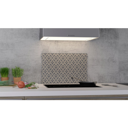 NOVADOORS Glasboard Retrolook mit floralem Design in Mehrfarbig - Bild 1