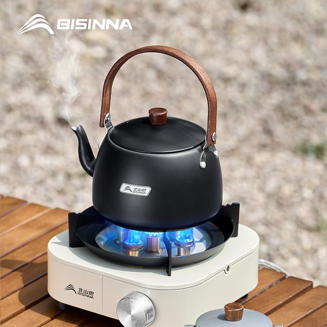 BISINNA Camping-Wasserkocher aus Aluminiumlegierung in Schwarz, 1 l - Bild 1