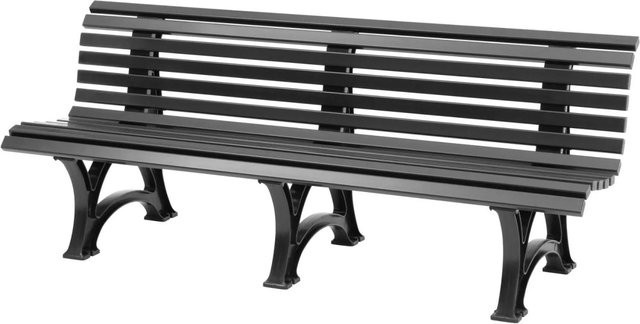 PROREGAL Gartenbank Jamaika 4 Sitzer in Graphitgrau aus UV-beständigem Witterungskunststoff, H x B x T: 80 x 200 x 64 cm - Bild 1