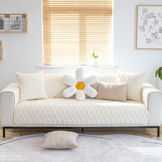 Super Six Sofa-Kissenbezug aus gebürstetem Polyester, quadratisch und rutschfest, B/T/H: 70 x 70 x 1 cm - Bild 1