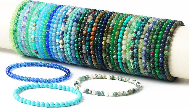 EmbraceNature Armband, blaue Naturstein Perlen, Kristall, Damen - Bild 1