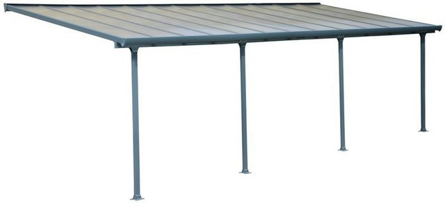 Palram Canopia Feria Terrassenüberdachung Anthrazit B/T/H: 730 x 295 x 260-305 cm - Bild 2