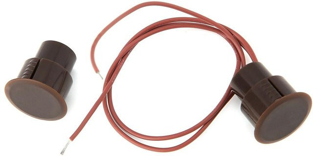 CosyHome Verkabelter Magnetischer Alarm Türfenster Kontaktsensor NC-Typ Reed-Schalter in Schwarz - Bild 1
