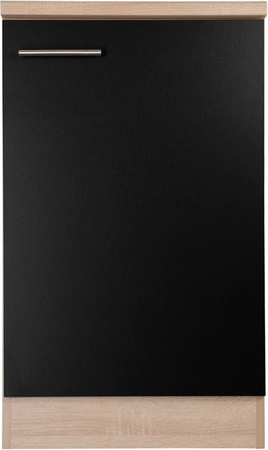 Respekta Küchen-Spülenunterschrank Merle Schwarz mit Soft-Close-Türen, B/H/T: 50 x 84,8 x 60 cm