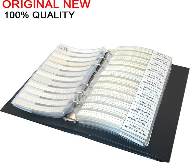 SMD Widerstand Sortiment Kit mit verschiedenen Werten wie 1k, 10k, 1r, 100r und 220r in verschiedenen Stückzahlen - Bild 1