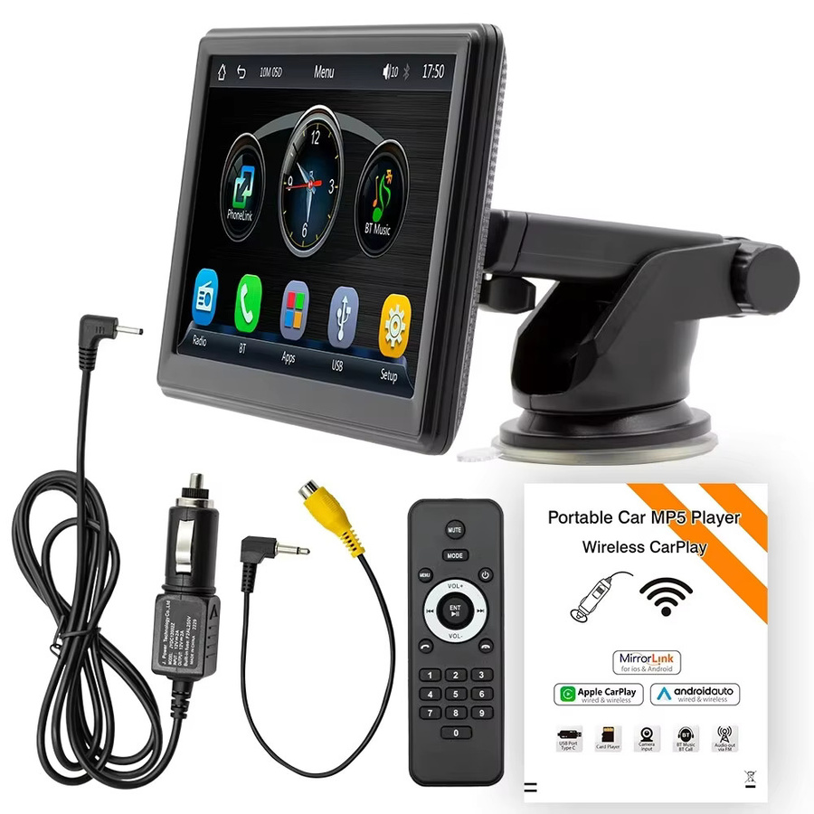 BQCC Universal 7 Zoll Autoradio Multimedia Video Player B500 in Schwarz mit Wireless Carplay, Android Auto, Mirrorlink und Bluetooth - Bild 3