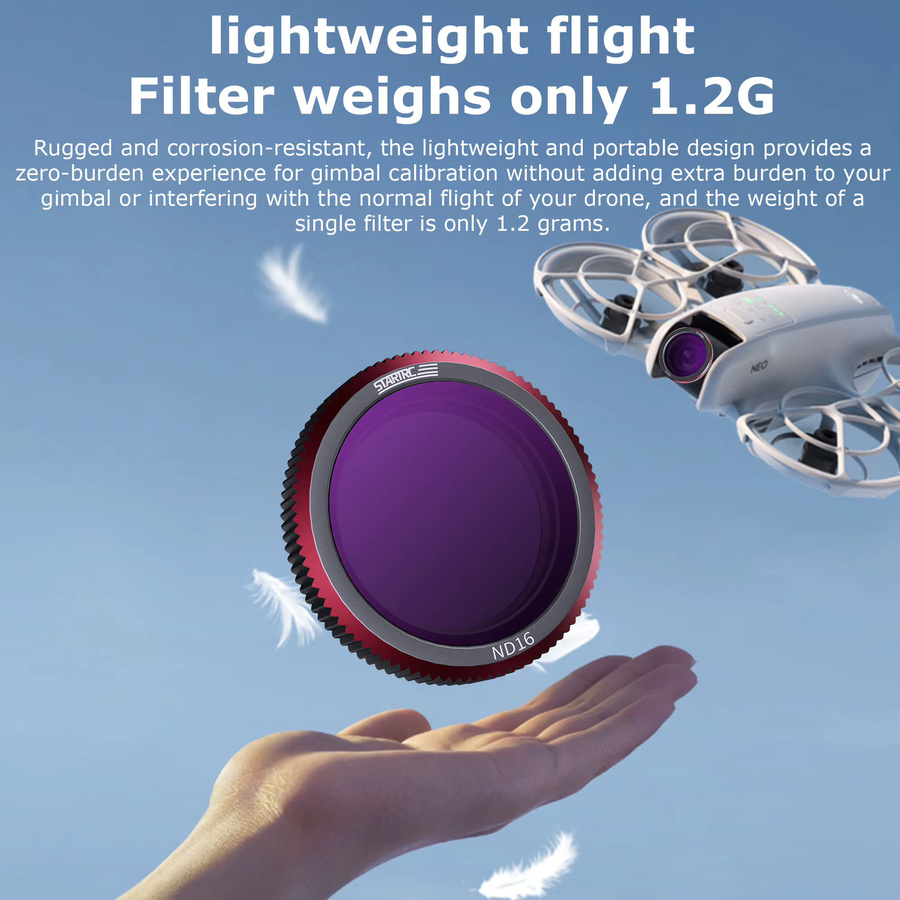 DJI Neo Magnetische ND-Filter Set 3er-Pack (ND8, ND16, ND32) Mehrfach Beschichtet - Bild 4