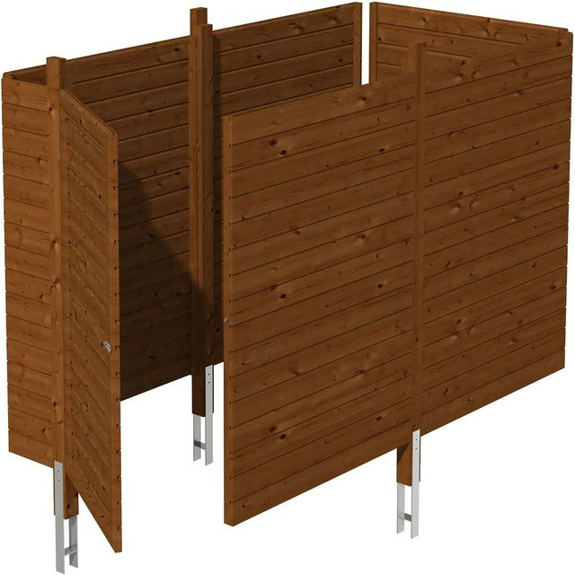 Skan Holz Brüstung Profilschalung in Nussbaum, Breite: 314 cm, Höhe: 164 cm - Bild 1