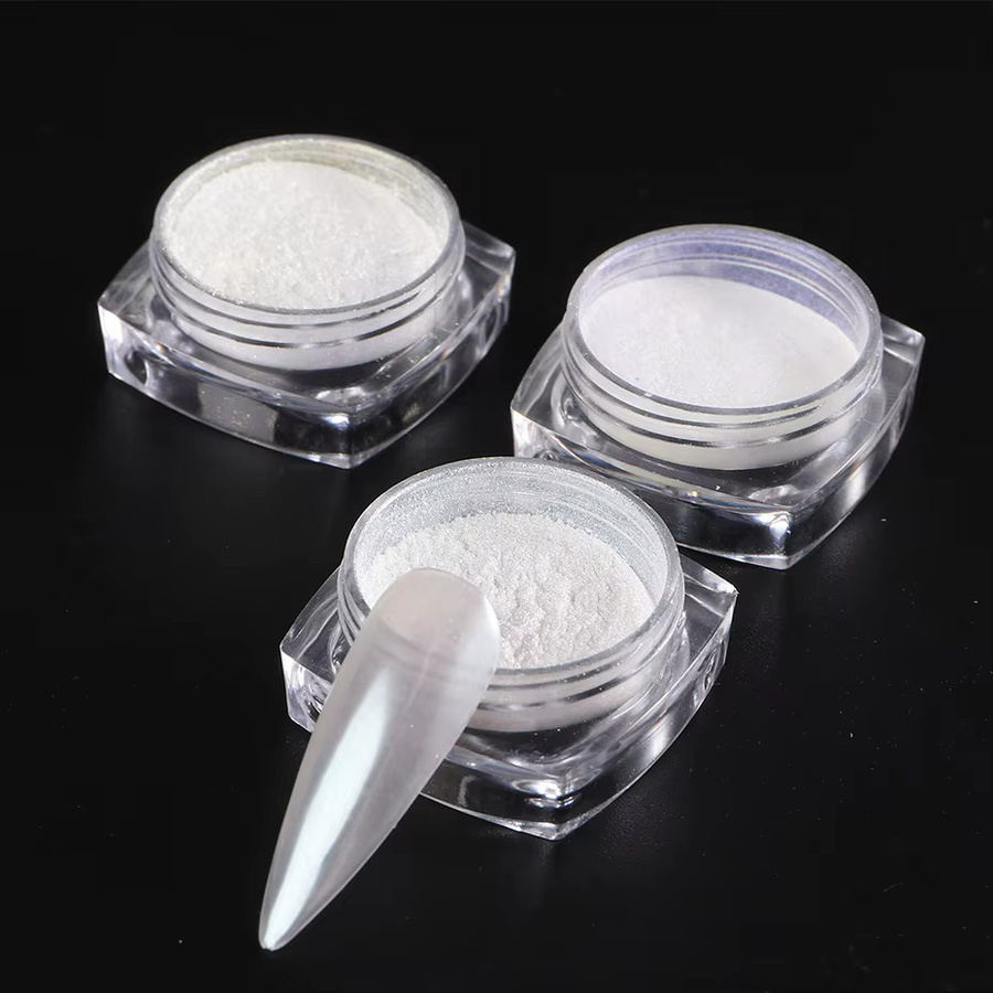 Full Beauty Nail Art Puder, Pearl White, Glänzend - Bild 4