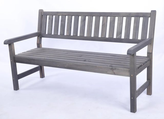 PROREGAL Gartenbank Grana aus imprägniertem Kieferholz in Grau, H x B x T: 90 x 154 x 70 cm - Bild 1