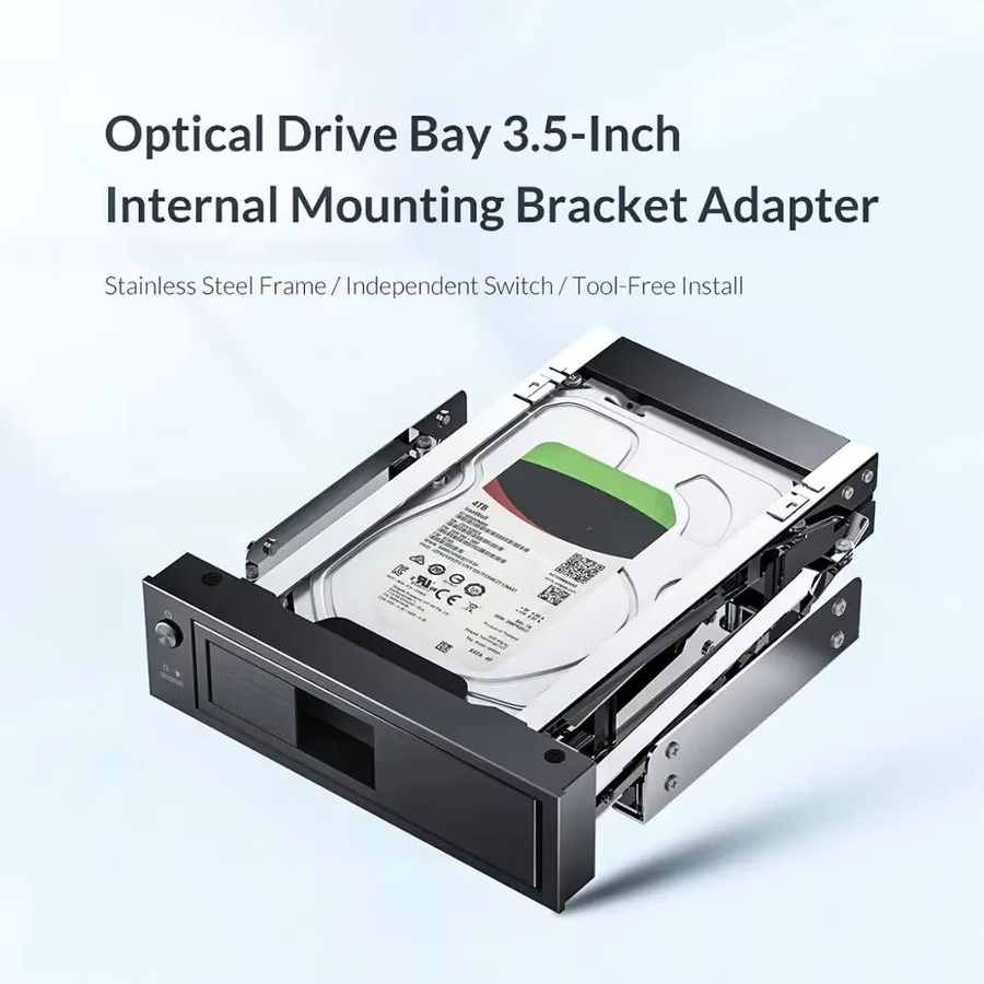 ORICO Internes 3,5-Zoll-HDD-Gehäuse für CD-ROM-Slots mit SATA 3.0 Anschluss in Schwarz - Bild 2