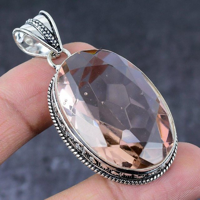 Manju Jewels Paradise Anhänger, 925 Silber, Morganit, Unisex, 5,5 cm - Bild 1