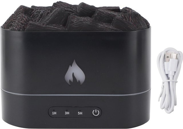 CosyHome Volcano Aroma Diffusor in Schwarz mit simulierter Flamme, 7 Farben und 250 ml Tank - Bild 1
